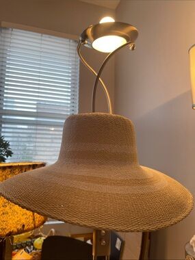 A New Day: adjustable wide-brim tone-on-tone striped sun hat S/M